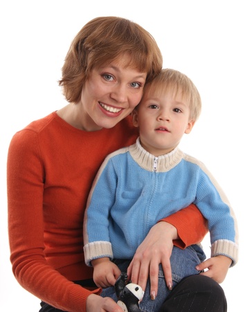 Happy mum with the son 2の写真素材