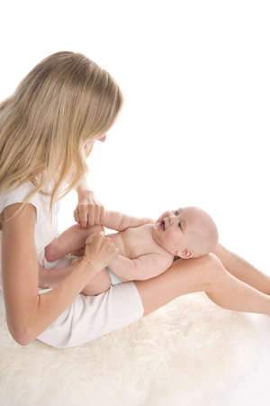 Mum plays with the baby 12の写真素材