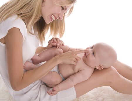Mum plays with the baby 13の写真素材