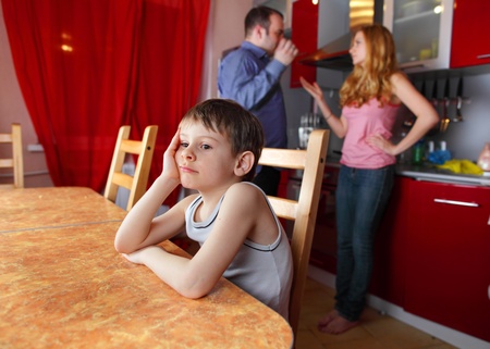 Parents swear, and children sufferの写真素材