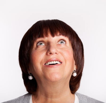 Portrait happiness mature womanの写真素材