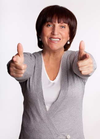 Portrait happiness mature womanの写真素材