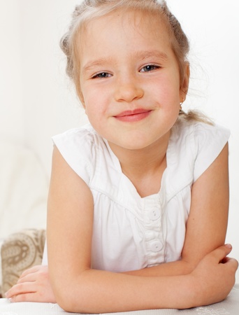 Portrait happy little girl. Smiling childの写真素材
