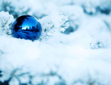 Christmas winter background. Ornaments ballの写真素材