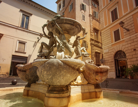 Fontane delle Tartarughe. Rome Italyの写真素材
