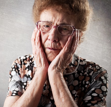 Portrait of an old womanの写真素材
