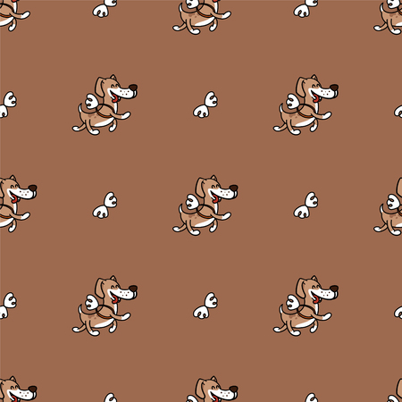 texture in cartoon style, flying dogsのイラスト素材