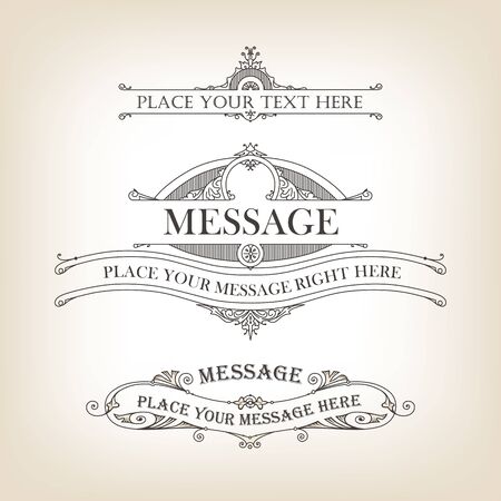 Vector design elements and page decoration, messageのイラスト素材