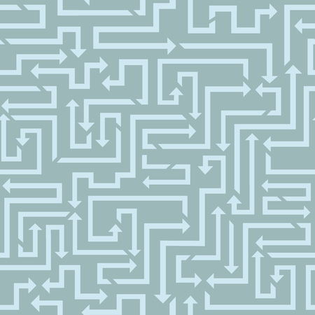 Blue arrows on grey background, vector seamless textureのイラスト素材