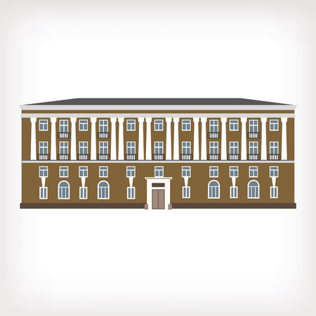 Vector illustration of vintage historical building for web design and infographicsのイラスト素材