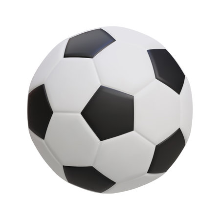 3d realistic soccer ball or football ball icon. Vector illustration isolated on white backgroundのイラスト素材