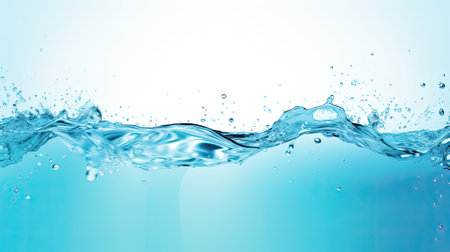 Blue water. Web banner with copy space. Generative AIの素材