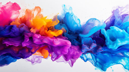 Bright liquid ink in water, abstract backgroundの素材
