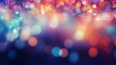 Party lights, blur abstract background with bokehの素材