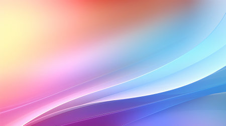 A serene blend of pastel hues, creating a smooth gradient from pink to blue, evoking a calming and modern feelの素材