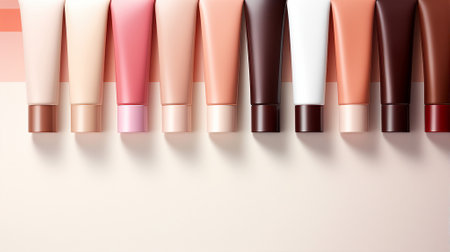 Beauty products line designed for all skin types and tones, representing true diversityの素材