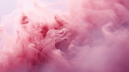 Pink smoke swirling on a light backgroundの素材