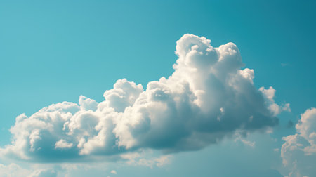 Cumulus clouds in a bright blue skyの素材