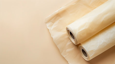 Rolls of parchment paper with natural textureの素材
