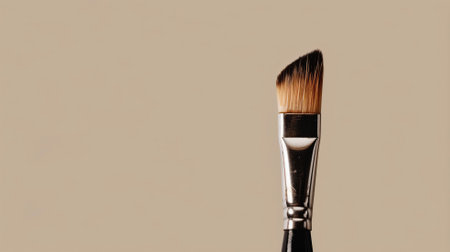 Paintbrush with bristles against a minimal backdropの素材