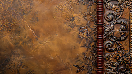 Exquisite ornate book cover displaying intricate patterns, evoking craftsmanshipの素材