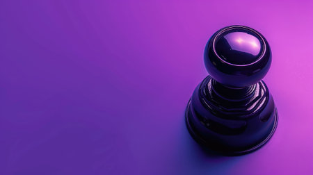 Abstract purple hue with a reflective black gear shifter knobの素材