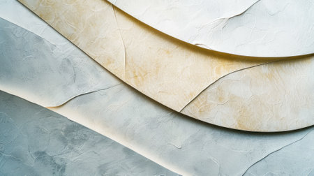 Abstract waved paper texture in soft pastel tonesの素材