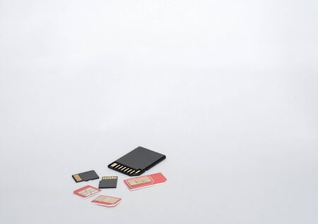 Sim card for tablet phone on a white background