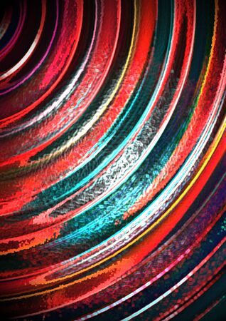 Bright segments curves strips consistently assembled to each otherの写真素材