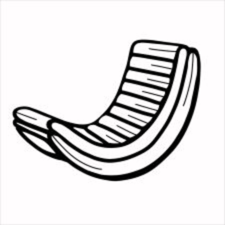 a hand-drawn chair or sofa isolated on a white background. Vector illustration in the Doodle style. Design for printing, banners, catalogs, and advertisingのイラスト素材
