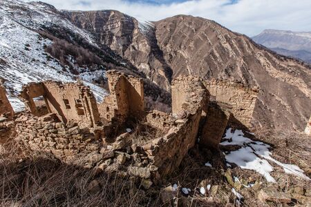 Old abandoned city of Gamsutl Republic of Dagestan, Russiaの写真素材