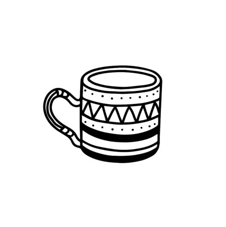 isolated mug on a white background. vector illustrationのイラスト素材