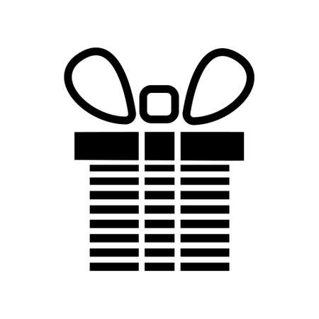 Gift silhouette isolated on a white backgroundのイラスト素材