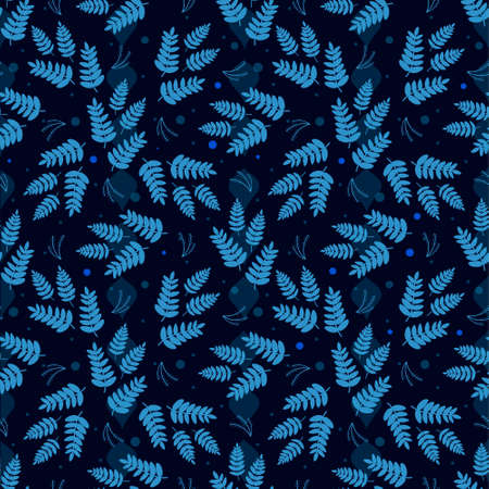 Scandinavian pattern.Pattern of leaves twigs