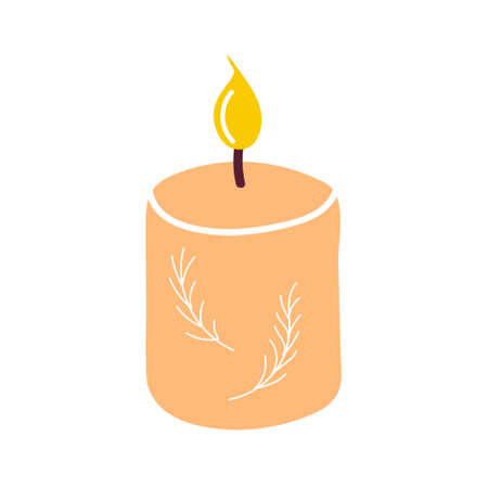 candle isolated on a white backgroundのイラスト素材