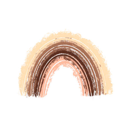 Cute abstract rainbow in trendy pastel colorsのイラスト素材