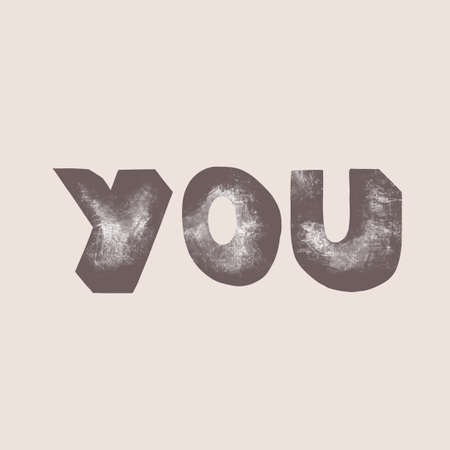 YOU.. Design for t-shirts, postcards, stickersの写真素材