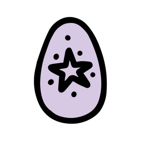 Easter decorated egg. doodle style. Egg a sketchのイラスト素材
