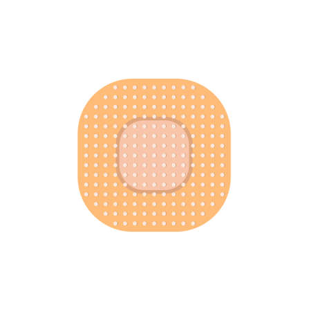 Medical plaster. Antiseptic plaster. Flat vector illustration isolated on a white backgroundのイラスト素材