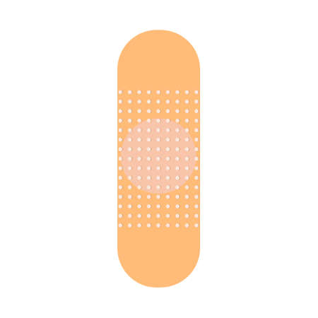 Medical bandage. Antiseptic bandage. Flat vector illustration isolated on a white backgroundのイラスト素材