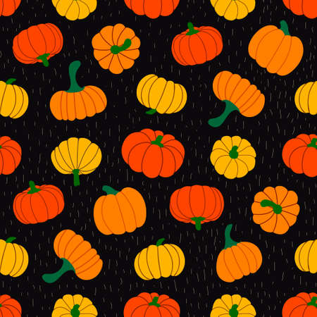 Colorful autumn pumpkins. vector illustrationのイラスト素材