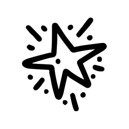 Christmas star.Vector illustration in doodle styleのイラスト素材