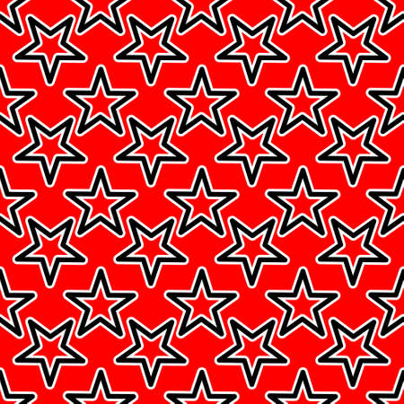 Star pattern on red backgroundのイラスト素材