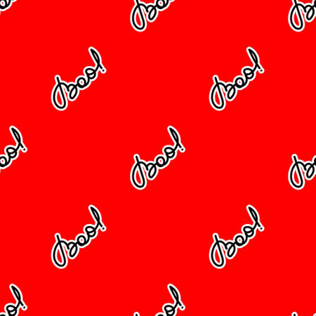 Seamless pattern with Boo inscription. Design for Halloweenのイラスト素材