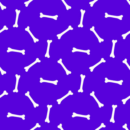 pattern with bones on a purple background.のイラスト素材