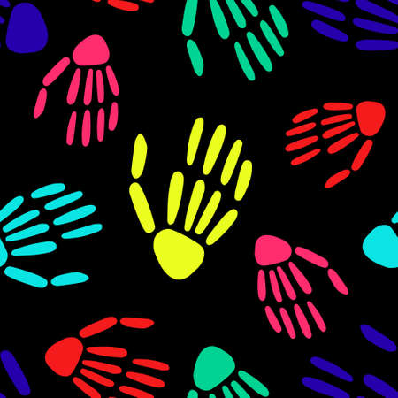 pattern of Skeleton hands. Halloween patternのイラスト素材