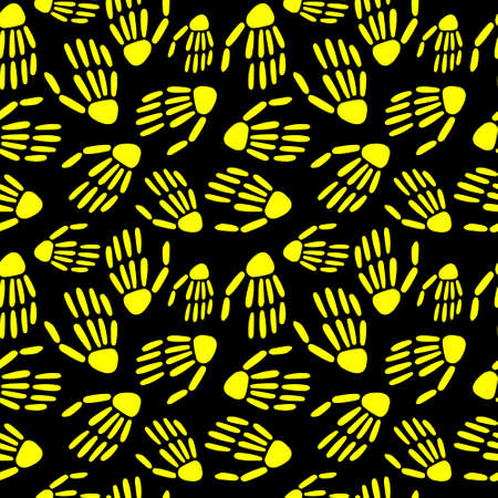pattern of Skeleton hand. Vector illustrationのイラスト素材