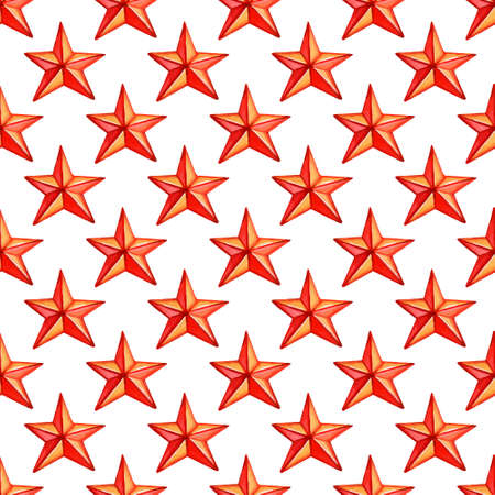 Seamless pattern with red stars. Christmas Holiday Patternのイラスト素材