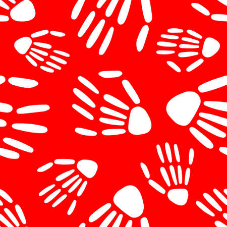 Skeleton hand seamless pattern. bones pattern. Design for Halloween and day of the Deadのイラスト素材