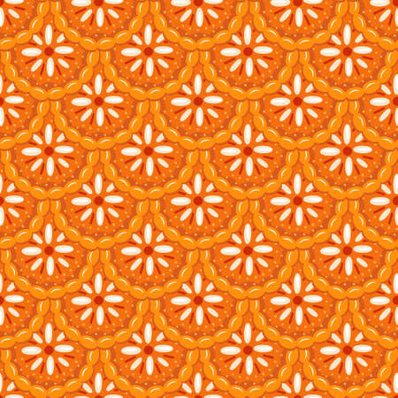 Pattern of tasty pumpkin piesのイラスト素材